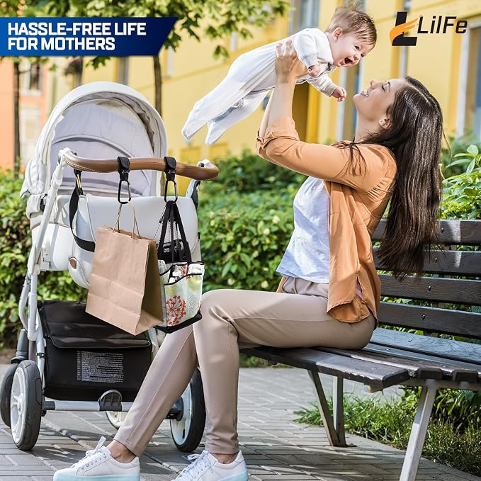 4 Pcs Baby Stroller Hooks for Hanging | Multipurpose Stroller Straps - Image 7
