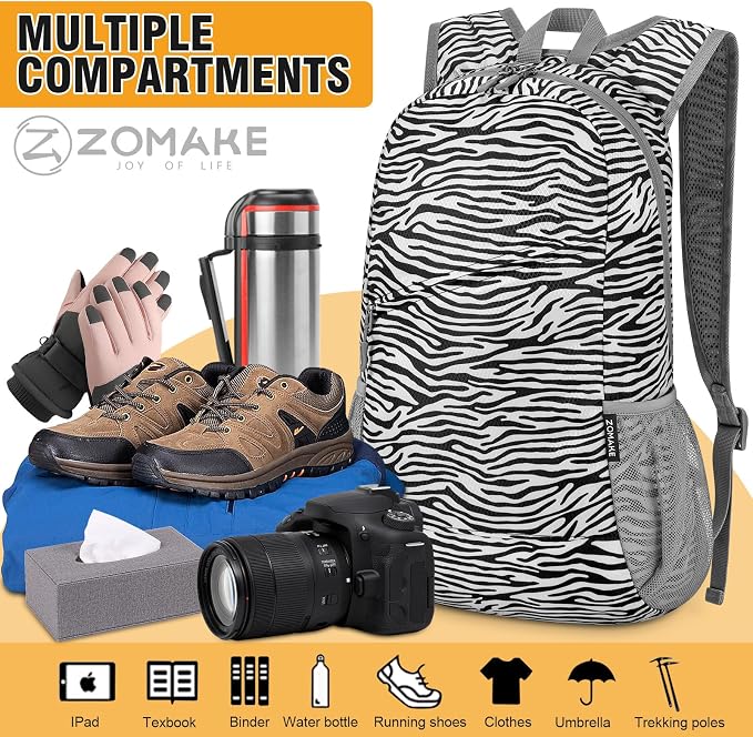 ZOMAKE Lightweight Packable Backpack, Foldable Backpacks Small Daypack - Image 4
