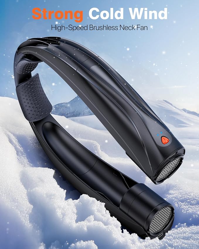 Portable Neck Fan, 6000mAh Personal Fan, 360° Cooling Rechargeable Wearable Fan - Image 2