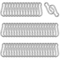 60PCS M4 Heavy Duty Carabiner Clip, 1.57Inch Snap Hook Quick Link Small by XHAMXE