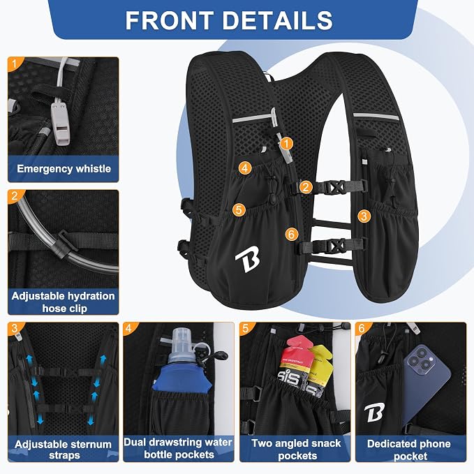 BECOJADDE Running Vest Hydration Backpack - Image 2