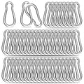 Carabiner, Heavy Duty Galvanized Steel Spring Snap Hook Carabiner Clips by High-PQ