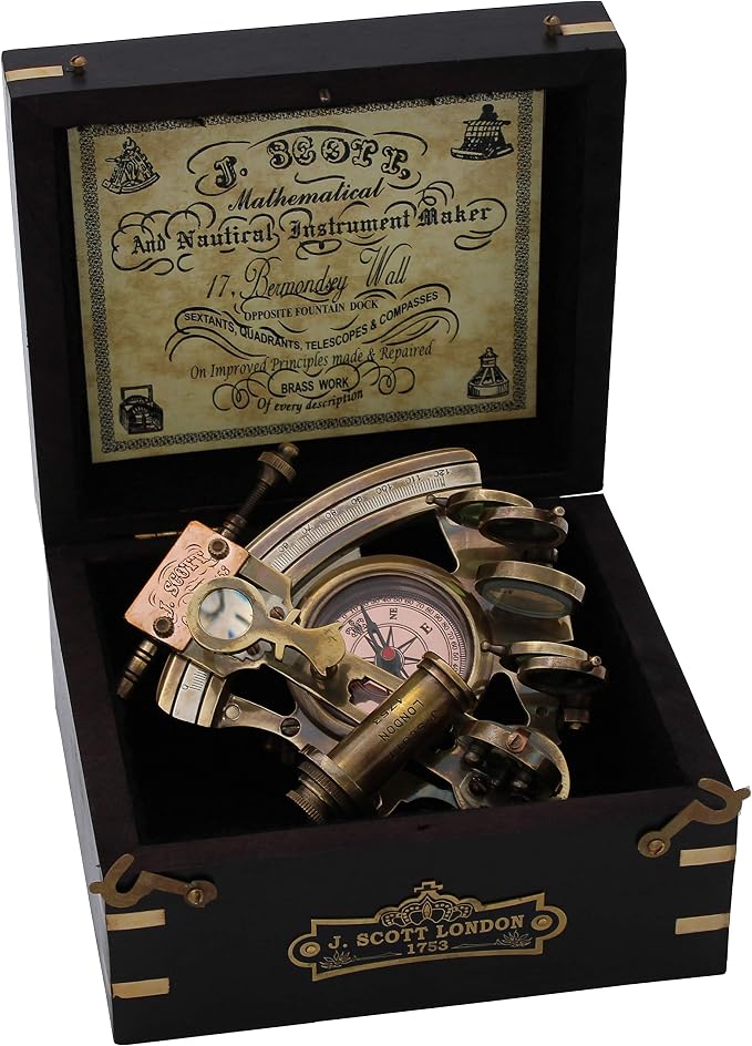 Handmade Astrolabe Brass Sextant inbuild Compass - Image 3