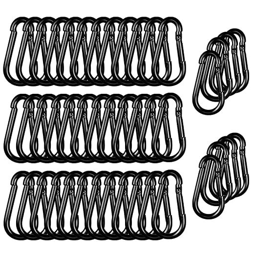40PCS M5 Heavy Duty Carabiner Clip, 2Inch Snap Hook Quick Link Small Carabiner by XHAMXE