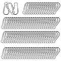 40 PCS 2'' Spring Snap Hook Carabiner, M5 3/16 Inch Galvanized Silver Steel by HANDRERLEE