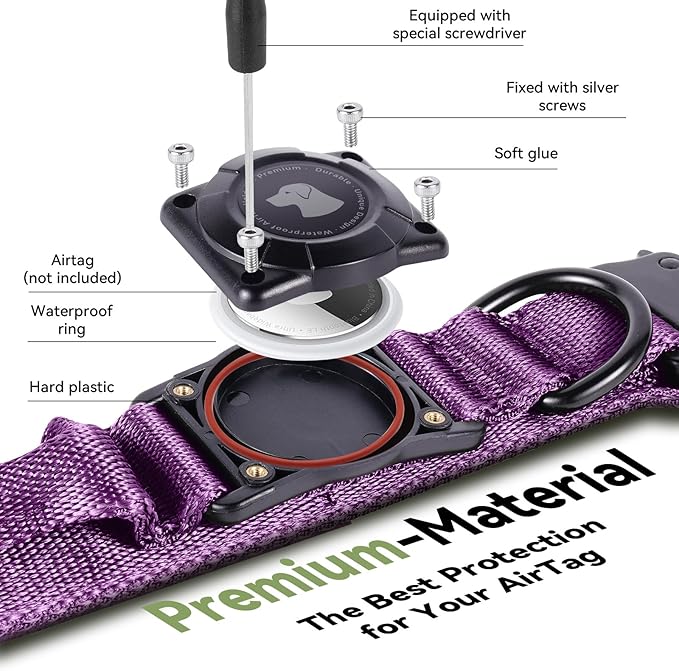 2026 Upgrade Waterproof AirTag Dog Collar, Military Tactical Dog Collar - Image 3