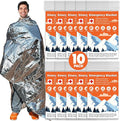 10 Pack Emergency Thermal Blanket Survival, Mylar Blankets by Unknown