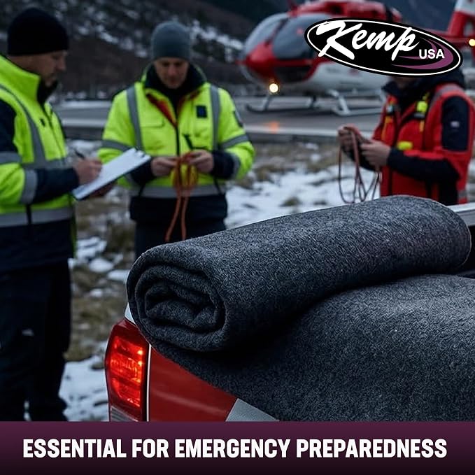 Kemp USA Emergency Relief Blanket Gray 60 x 84 Inch Multipurpose Disaster - Image 7
