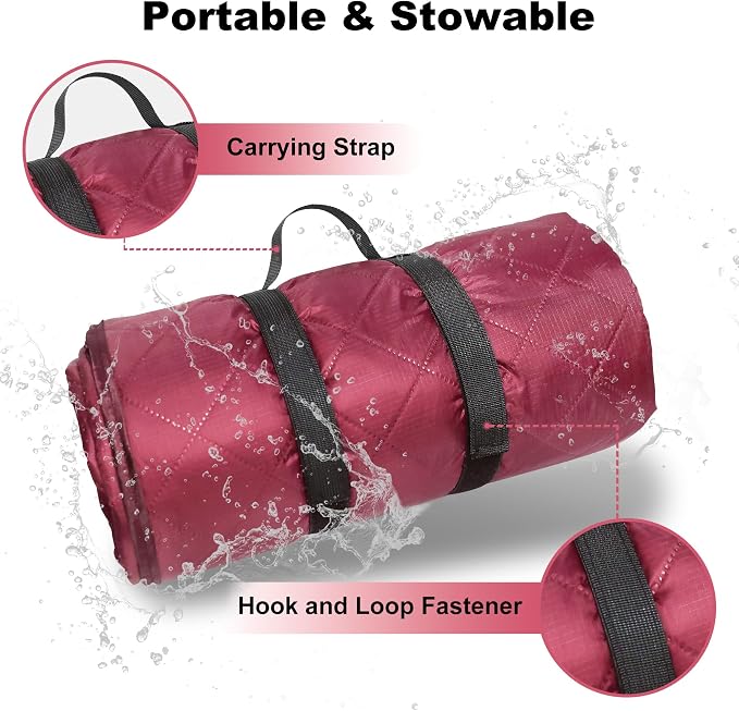 Waterproof Outdoor Blanket 82”X 55” Packable, Stadium Blankets - Image 4