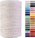Macrame Cord 3mm x 220Yards 100% Natural Cotton Macrame Rope Cotton Cord by AestheticDesignforYou
