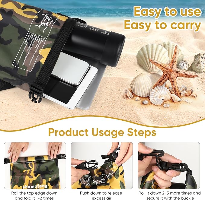Waterproof Dry Bag 5L/10L/15L/20L/30L Roll Top Dry Storage Backpack - Image 6