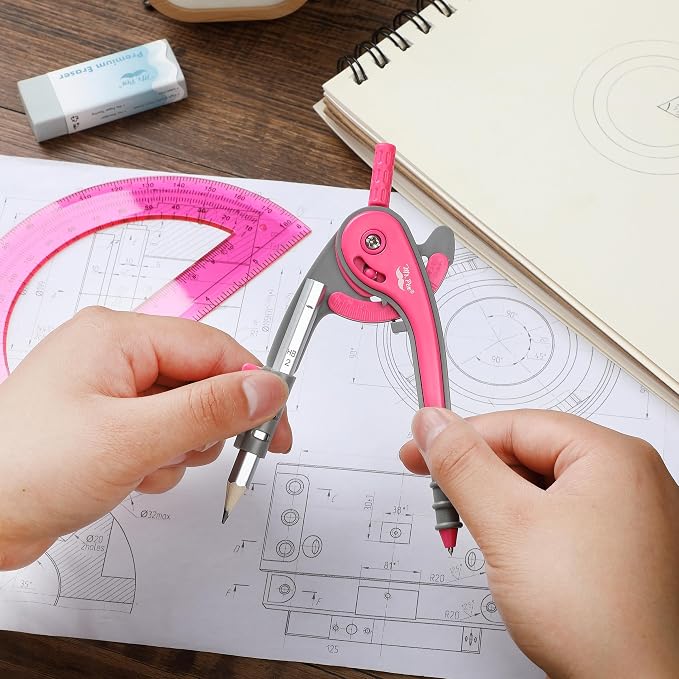 Mr. Pen- Geometry Compass and Protractor Set, 6 Inch Compass, 6 Inch Protractor - Image 7