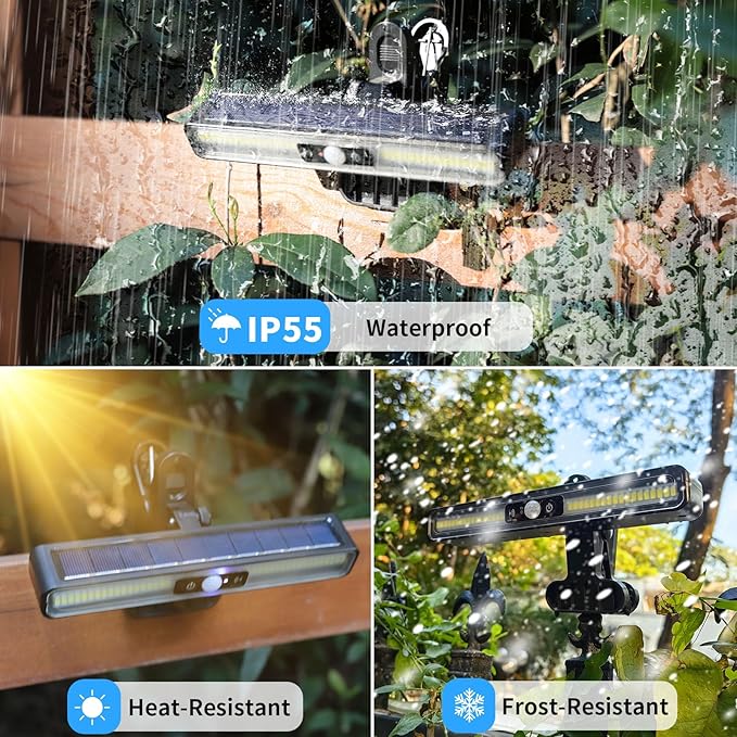 Clip On Solar Motion Lights Outdoor Waterproof, 4 Pack Motion Sensor Outdoor - Image 7