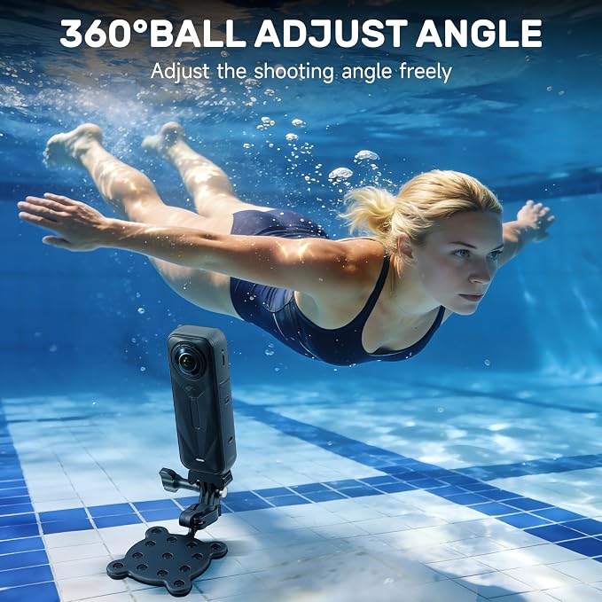 Swimming Pool Mount for Insta360 X5 X4 Air ACE PRO 2 Action Camera Suction Cup - Image 4