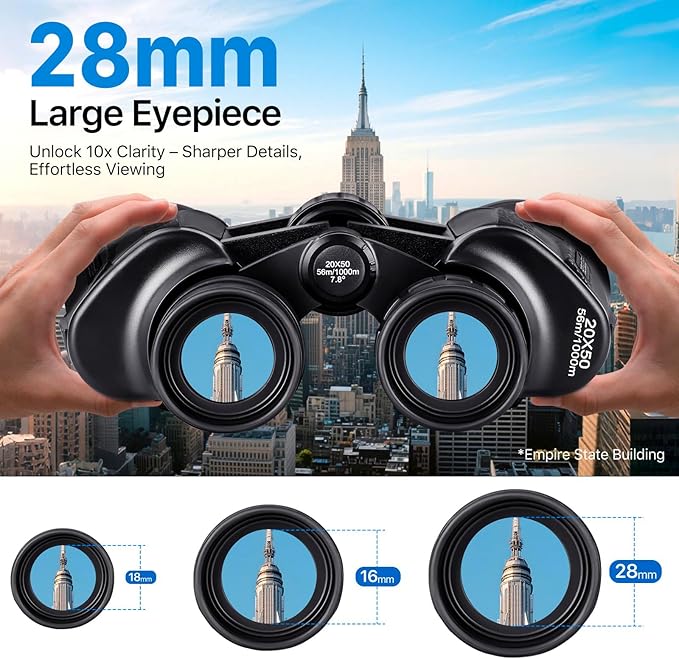 20x50 High Power Binoculars for Bird Watching 28mm Large Eyepiece Life - Image 2