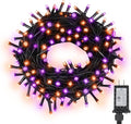 300LED 93 Ft Orange & Purple Halloween Lights 8 Modes Halloween Light Mini by ASENEK