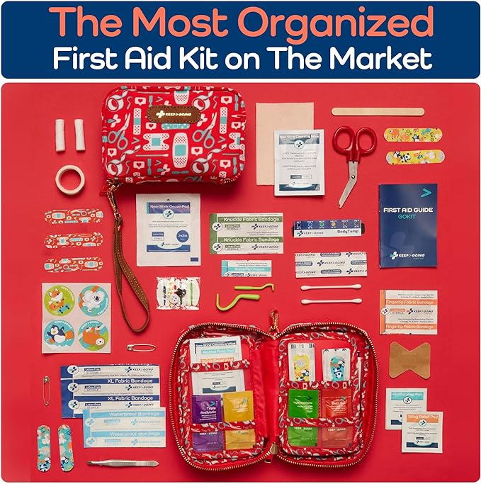 KeepGoing Travel First Aid Kit for Kids – 130 Pc. for Car, Diaper Bag & Backpack - Image 4