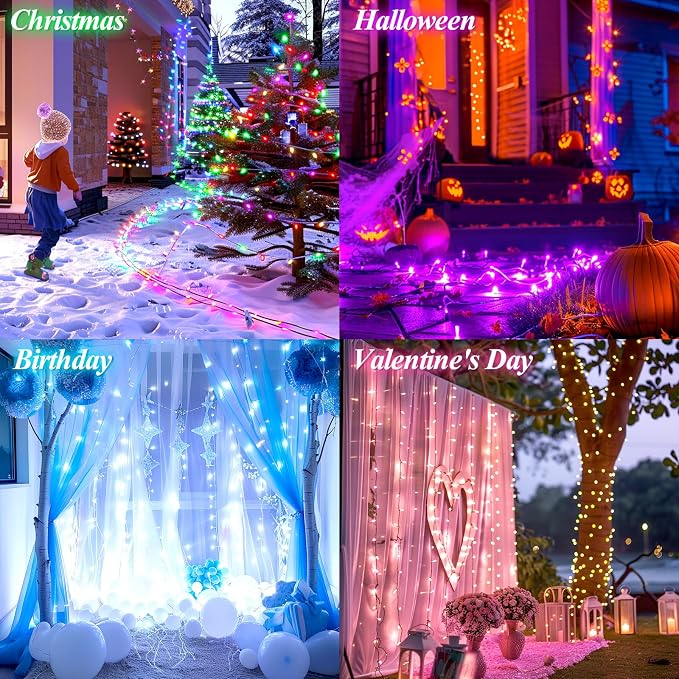 LitHome Color Changing Christmas String Lights Connectable, 35 Colors 66Ft 200 - Image 8