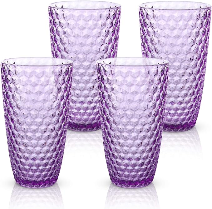 BELLAFORTE Shatterproof Tritan Plastic Tall Tumbler, 19oz Drinking Glasses Set by BELLAFORTE