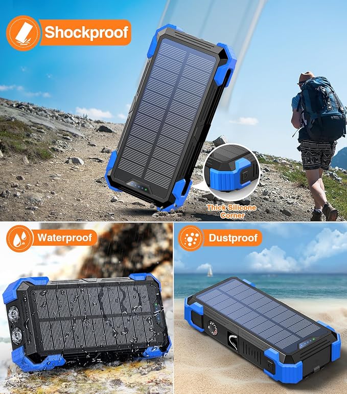 Sudrov Solar Charger Power Bank, 42800mAh Wireless Portable Charger - Image 6
