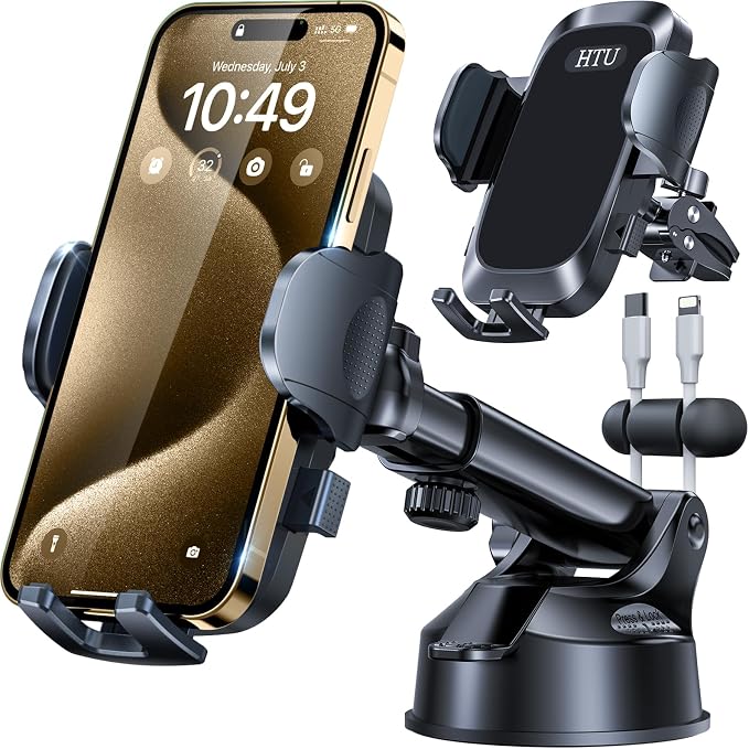 2026 Ultimate Best【True Military-Grade & Safety Cert】Car Phone Holder【Upgraded by HTU15yearsincarmounts