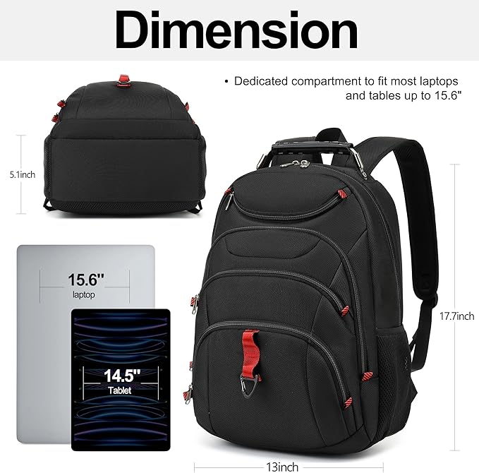 Boavan Laptop Backpack for men, 15.6 inch Laptop Bag - Image 2