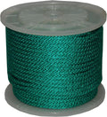 T.W Evans Cordage 3/8" X 300' Green Solid Braid Propylene MFP Derby Rope by T.W+.+Evans+Cordage+Co.