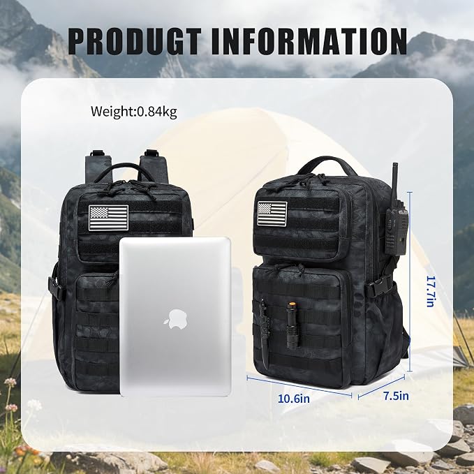 Wotony Military Tactical Backpack - Image 5