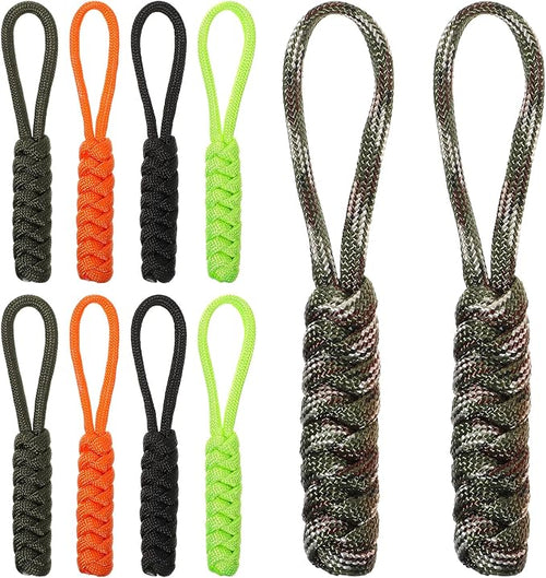 10 Pieces Paracord Zipper Pull Replacement Zipper Pulls Tab 4" Keychain by Unknown