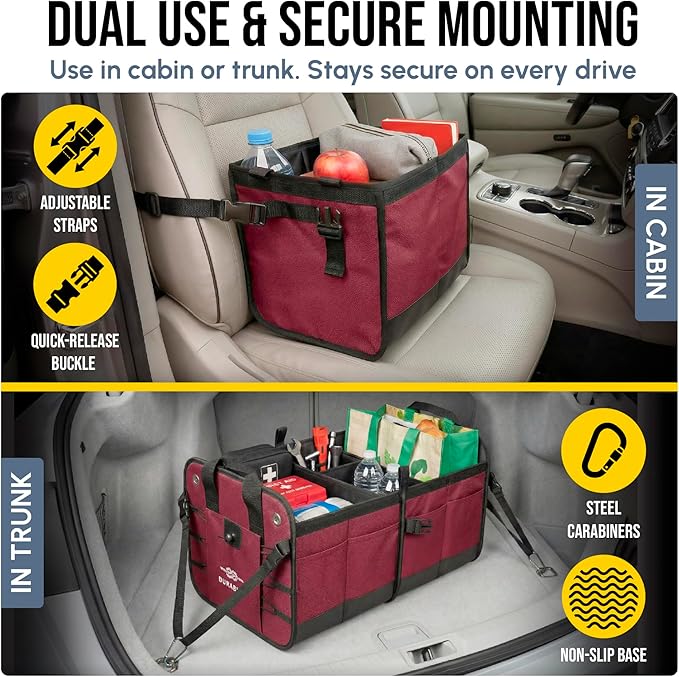 5-Section Trunk Organizer for SUV, Van – Modular Extra Large Cargo Storage Bin - Image 5