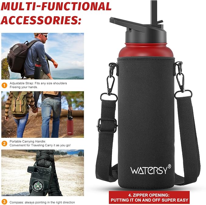 40oz Insulated Water Bottle, BPA Free&Leak Proof, Stainless Steel Water Flask - Image 6