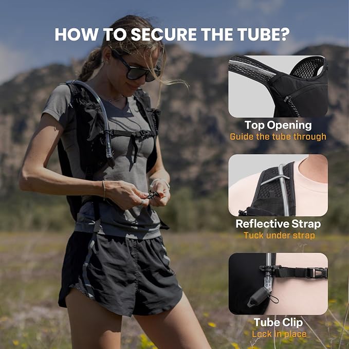 EVERFUN Hydration Backpack Running Vest Small Hiking Water Backpack - Image 7