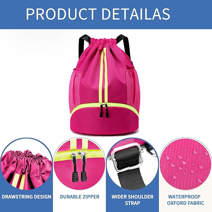 JELUTAR Drawstring Backpack Gym Bag - Image 7
