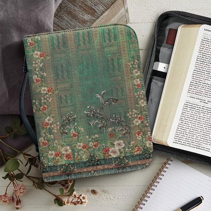 Leather Bible Covers for Women Small Size Bible Case for Grils Bible Bag Tote - Image 5