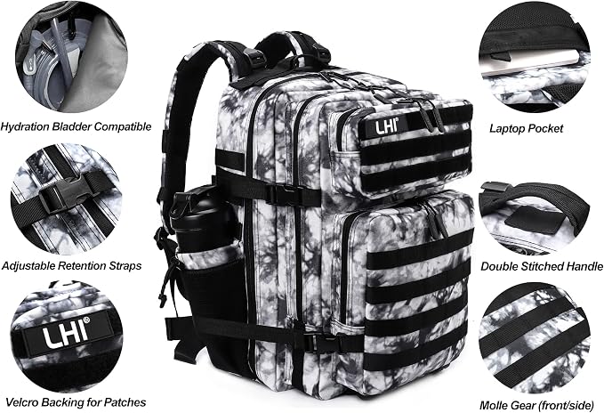 LHI Military Tactical Backpack for Men Molle Daypack 45L Army 3 Days Assault - Image 5