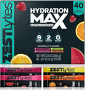 40 Sticks Sport Hydration Sugar Free Electrolyte Packets, High Sodium Low by ZestLytes