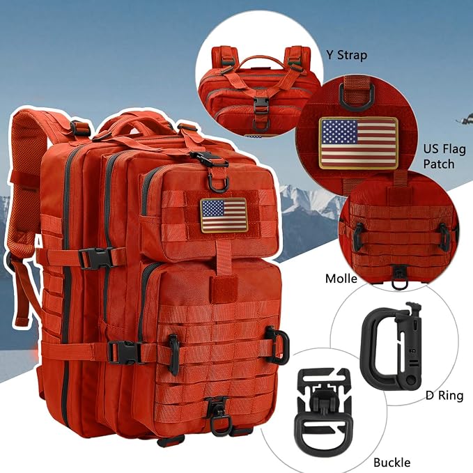 Hannibal Tactical MOLLE Assault Backpack, Tactical Backpack Military Army - Image 4
