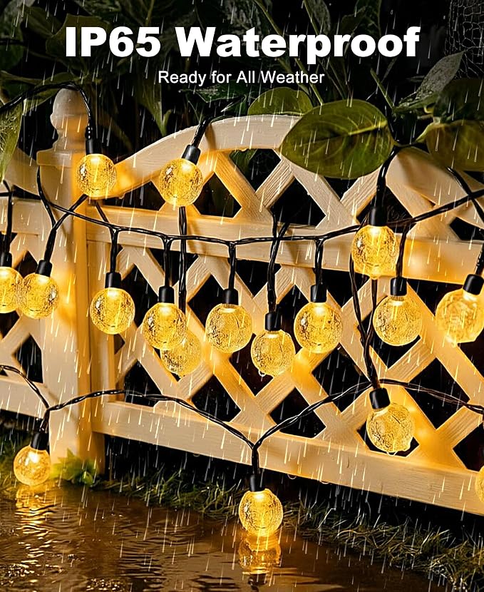 btfarm Solar String Lights Outdoor Waterproof, 50 LED 49 FT Solar Powered Patio - Image 4