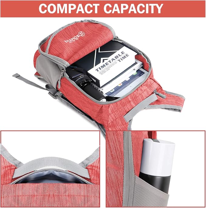 ZOMAKE Ultra Lightweight Packable Backpack 18L, Small Foldable Hiking Backpacks - Image 3