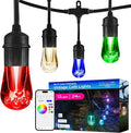 Enbrighten Vibe Vintagе Outdoor String Lights 2, 12 RGBWIC Shatterрroof Acrylic by Enbrighten