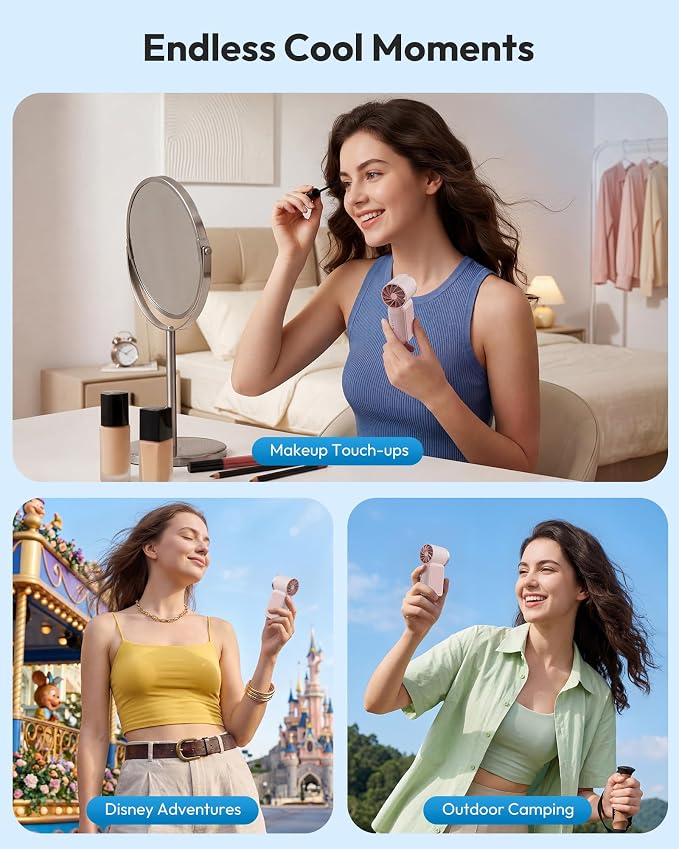 Gaiatop Portable Handheld Mini Fan, 6 Speeds 16900 RPM High Velocity Personal - Image 8