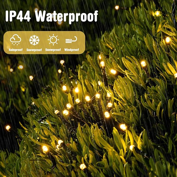 JMEXSUSS 66ft 200 LED Christmas Lights Outdoor, Warm White Christmas Tree - Image 6