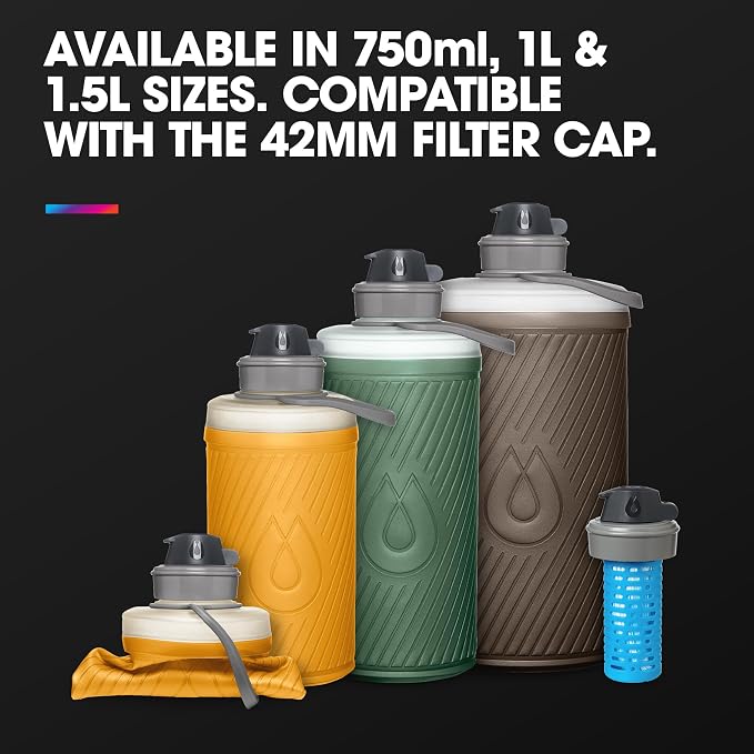 HydraPak Flux - Collapsible Backpacking Water Bottle - BPA Free, Ultra Light - Image 5