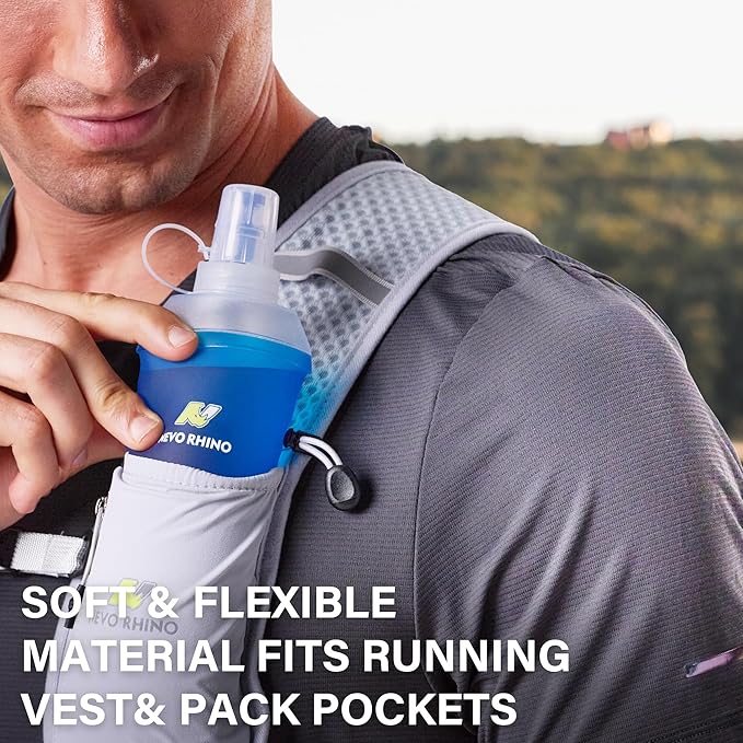 N NEVO RHINO 2PCS Soft Flask, 17oz/500ml TPU Running Water Bottle - Image 5