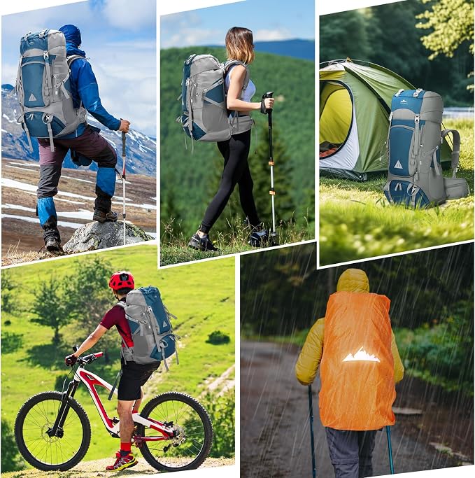 IGOLUMON 60L Hiking Backpack Waterproof Camping Backpack - Image 7