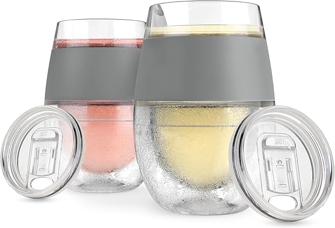 Host Freeze Wine Glasses with Lids, Wine Tumbler Gifts by HOST