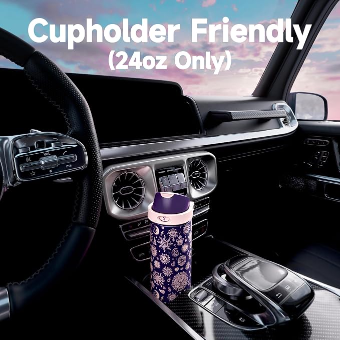24 oz Insulated Water Bottle for Women: Meoky Stainless Steel Metal Water Bottle - Image 6