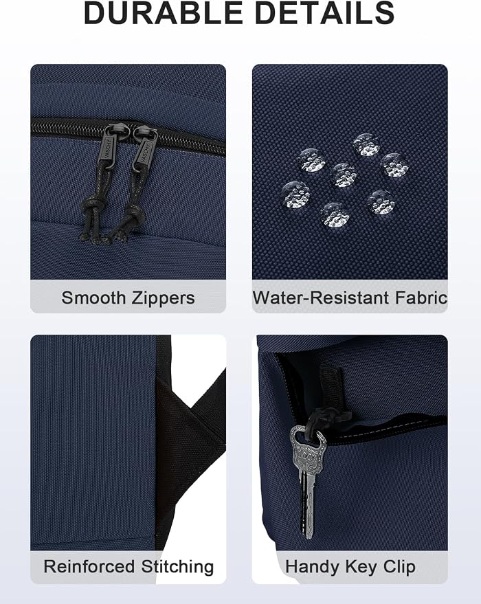 VASCHY Lightweight Backpack for School, Classic Basic Water Resistant Casual - Image 4