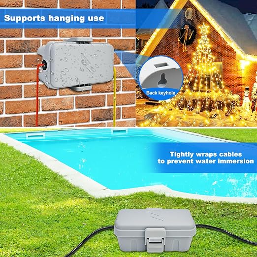 Hrensaw Small Weatherproof Electrical Connection Box, Outdoor Electrical Box - Image 5