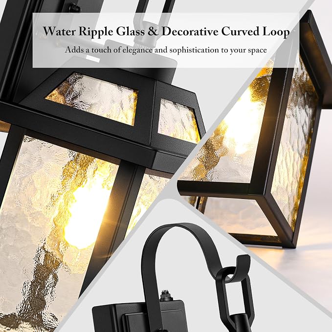 BesLowe Dusk to Dawn Outdoor Wall Lights, Exterior Lighting Fixtures Wall Mount - Image 5